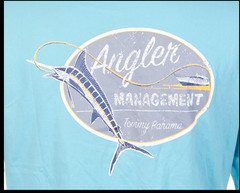 $45 TOMMY BAHAMA Sky Blue ANGLER MANAGEMENT Relaxed Fit Short Sleeve T-shirt NWT