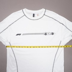 Formula 1 Flat Seam Retro H&M T Shirt Official F1 Mens Small White Cotton