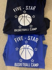 Five Star Basketball Camp Tee HOODIE !!! Any size !!! Nba