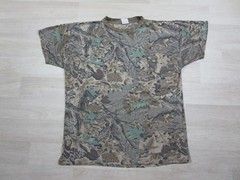 Vintage ACE Sportswear Pocket T Shirt (L) Advantage Camouflage 80s Camo Faded