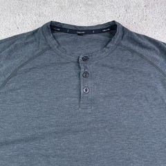 Public Rec Shirt Mens XL Grey Henley Pullover Stretch Pima Cotton Lyocell