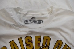 Sesame Street Mens Raised On The Streets White Shirt New S, M, L, XL, 2XL
