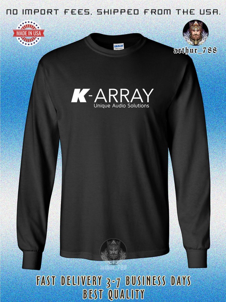 K-ARRAY Audio Logo Men’s Long Sleeve T-Shirt American Size T-Shirt