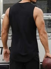 Tank Top Men Vest Distressed USA American Flag Patriot Black Sleeveless T Shirts