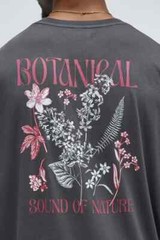 NOVA MEN Botanical Floral Sound of Nature Graphic Oversize T-Shirt XL Summer NEW