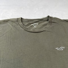 Hollister Long Sleeve Shirt Mens L Olive Green Good Cotton Logo 324R2713