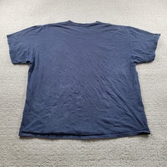 Grey Wolf Shirt Mens XL Blue Tribal Wolf Heads Graphic Tee Relaxed Cotton