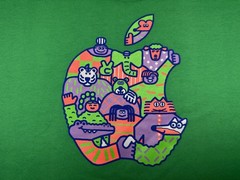 Apple Shirt Mens Small Green Animal Logo Graphic Tee Regenerative Cotton