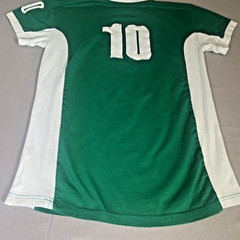 EIRE Ireland Mens Sz M Soccer Football Rugby Shirt Green White Shamrock #10 Logo