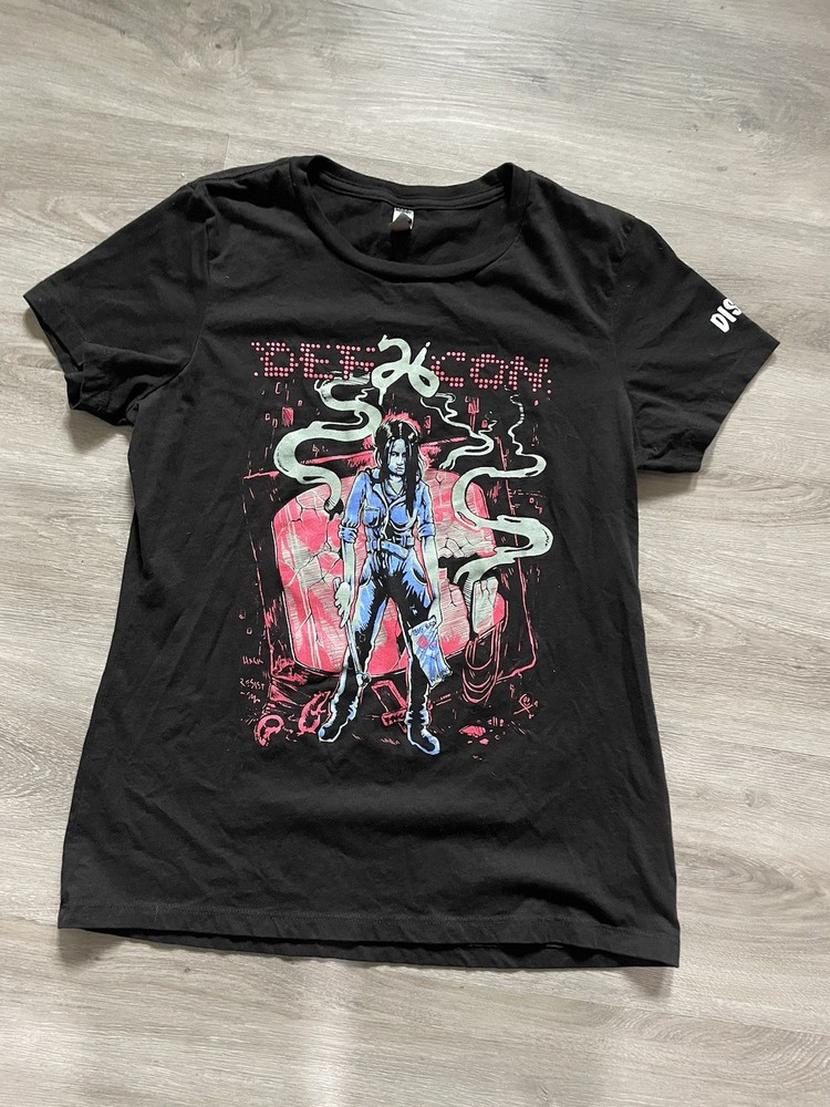 Def Con 26 Black Graphic T Shirt Disobey Size L