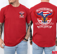 Operation Epic Fury Military Tactical Patriotic USA Graphic 2 Side T-Shirt