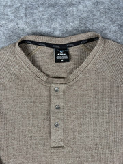 Kuhl Shirt Mens M Konflikt Henley Brown Waffle Long Sleeve Outdoors Hiking