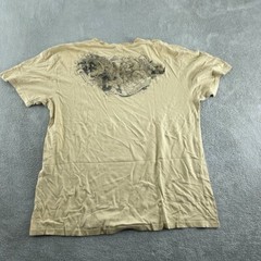 Y2K Ecko Unltd Beige Graphic Print T-Shirt 2XL 100% Cotton Mens Casual Wear 4135