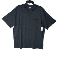 Lands End Mens Super-T Short Sleeve Pocket T-Shirt Oxford Gray XL 61081 NWT