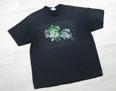 Vintage 90s Fishing T Shirt Men’s (XL) Bass Crappie Outdoor Nature Lee Sport