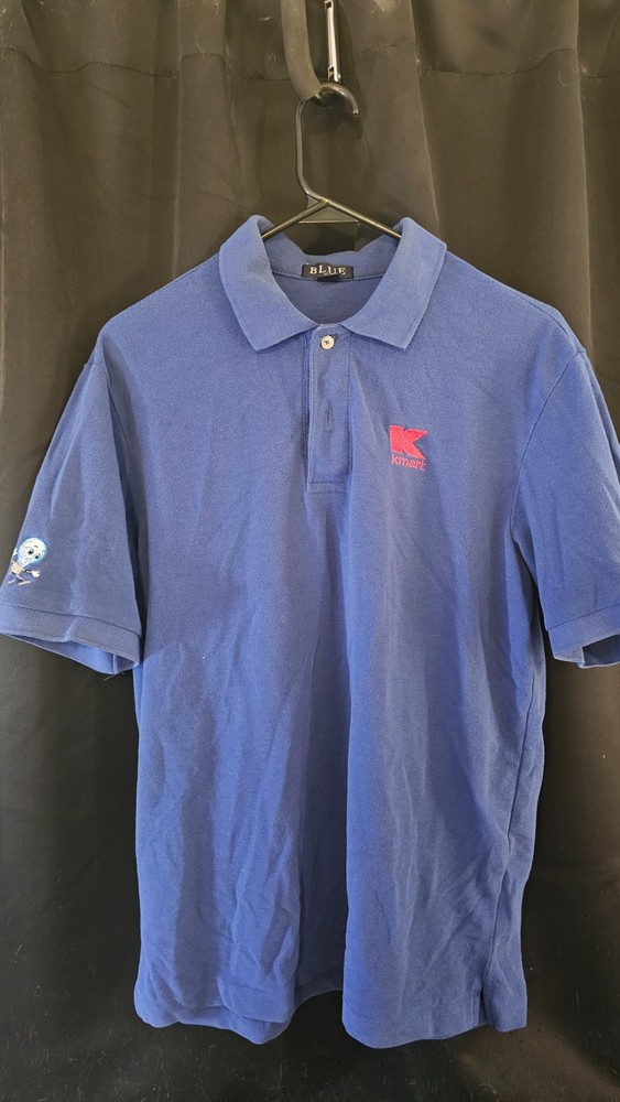 Used K-Mart Blue Light Cartoon Golf Polo Shirt Nice – Size M 38-40