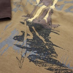 Vtg Future Boy Conan Anime Shirt Mens XS/S Long Sleeve Japan Graphic 70s 80s Tee