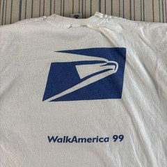 Vintage USPS March Of Dimes Shirt Mens XL White Promo WalkAmerica 99 1990s Y2K