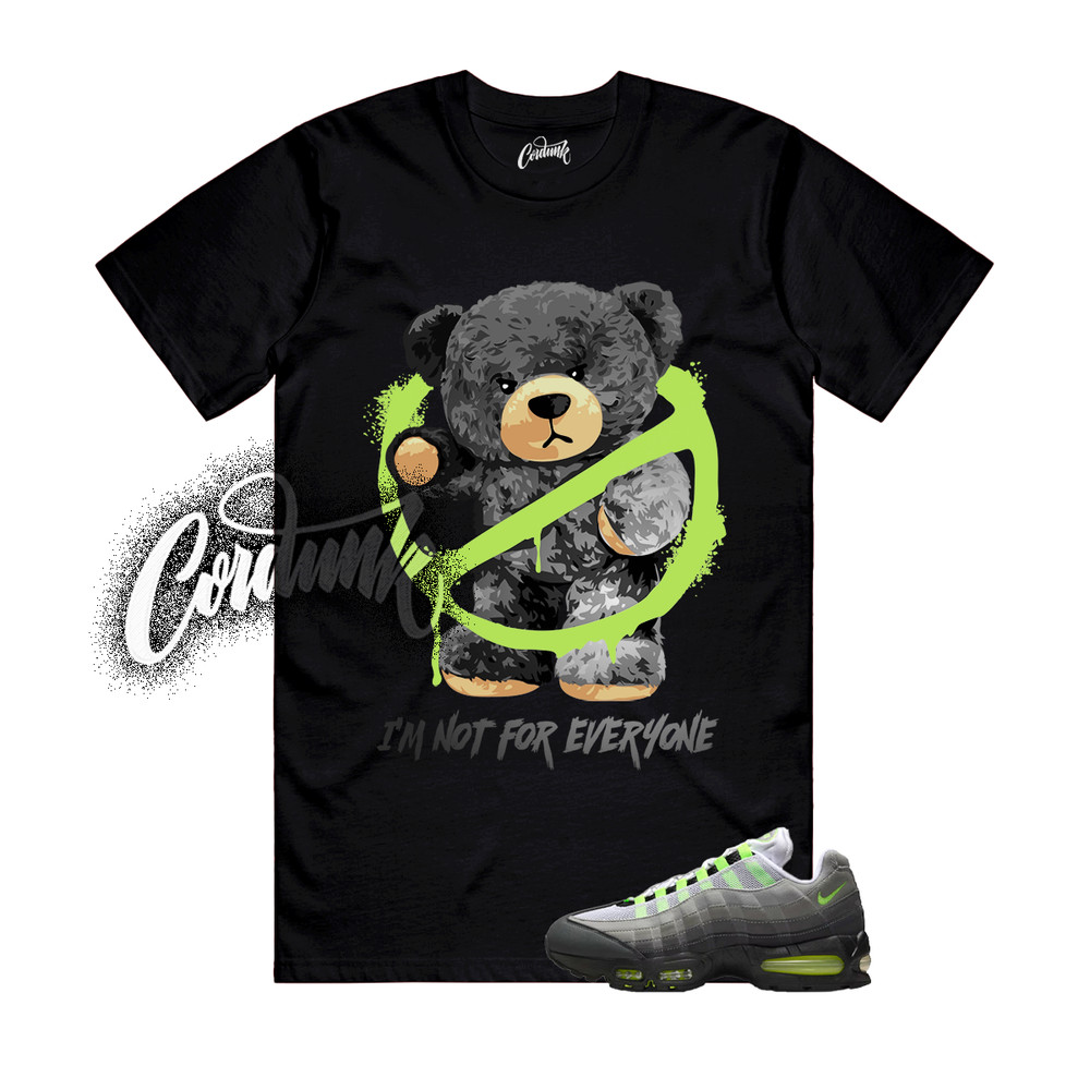 Air Max 95 Big Bubble Neon Black Yellow Cool Grey 2025 T Shirt Match NOT