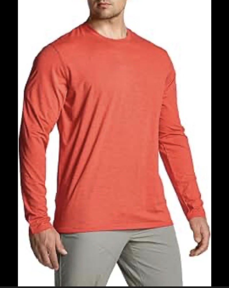 G.H. Bass & Co. Explorer Jersey Crew Neck Long Sleeve Red T-Shirt Men M