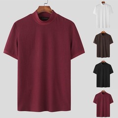 Mens KnitwearT-Shirts Mock Neck Sweater T-Shirt Turtleneck Undershirt