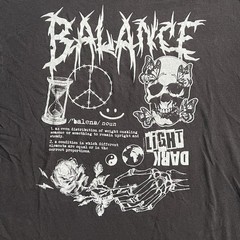 DOM Faded Black Short Sleeve Baggy Skull T-Shirt Size 2XL Skate Grunge Goth Emo