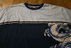Vintage JNCO Jeans Shirt Youth XL 18/20 Dragon Blue Skater Hip Hop USA 90s
