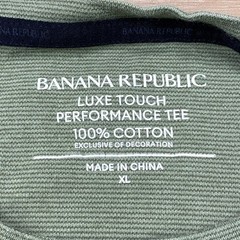 Banana Republic Tee Mens XL Luxe Touch 100% Cotton Classic Green Quiet Luxury