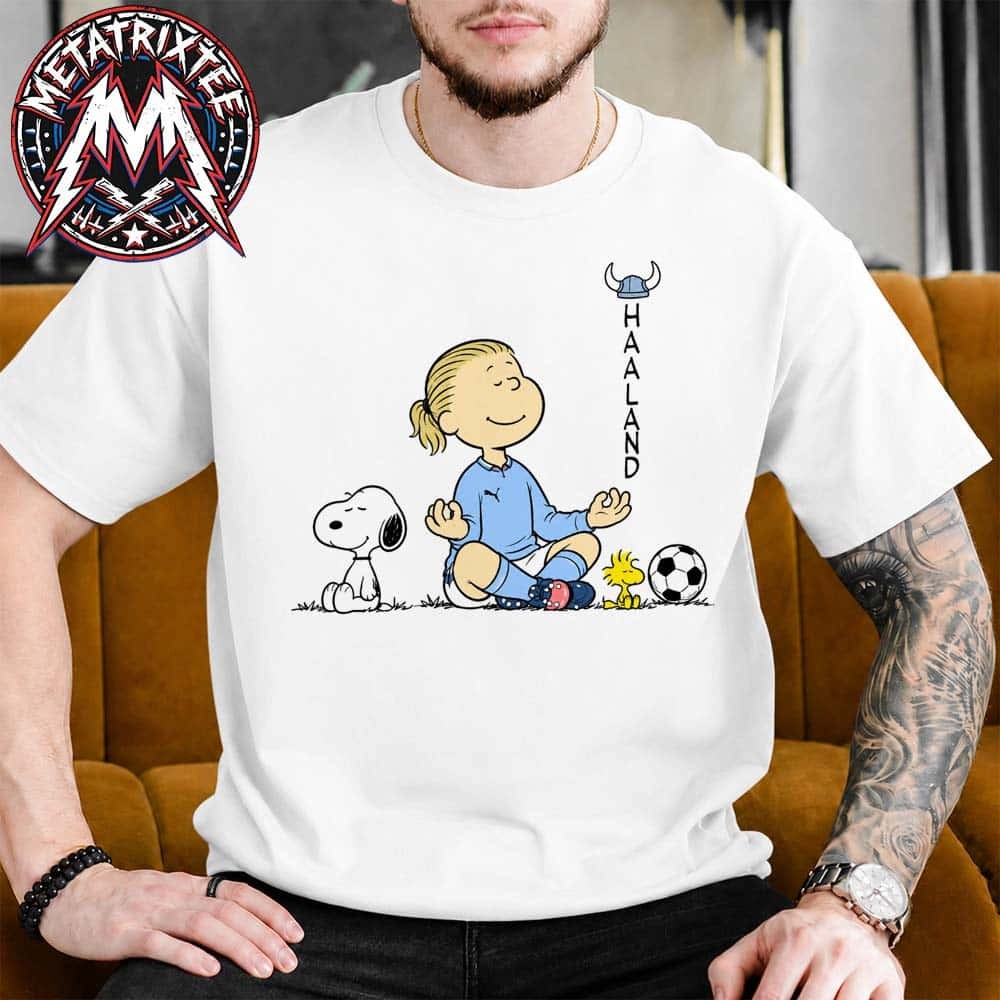 Peaceful Viking Erling Haaland Meditating Cartoon Unisex T Shirt