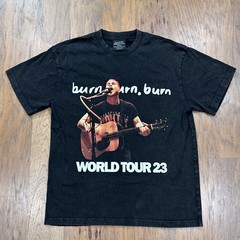 Zach Bryan Shirt Mens S Washed Black Burn Burn World Tour 2023 Graphic Concert