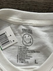 NWT Nirvana Nevermind Smiley Face Graphic T Shirt Sz Large