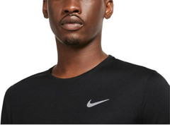 NIKE Dri-FIT Miler Long Sleeve Running T-Shirt sz 2XL XX-Large Black Reflective