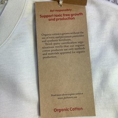 Fjallraven Kanken T-shirt Boston Chalk White Organic Cotton Unisex Size XL NWT