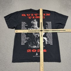 Zach Bryan Quittin Time 2024 Tour Shirt Men Medium Black Country Music Concert