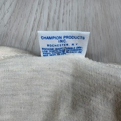 Vintage Champion Dom Savio Athletics Mens Ivory Red Henley Neck T-Shirt Size XL
