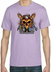 Adult DryBlend® T-Shirt – ( EAGLE SKULL RIDES – BIKER / CHOPPER)