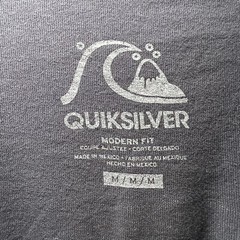 Quiksilver Modern Fit T Shirt Mens Size Medium Navy Blue Double Sided Slim SS