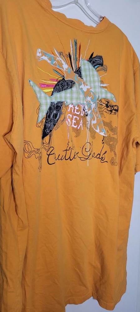 Artful Dodger Cutter Lads Red Sea Men’s 2XL Orange Y2K Grunge Streetwear T-shirt