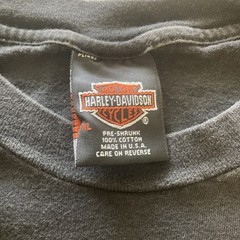 VTG 90s Harley Davidson Eagle AOP Shirt Rare Size XL Black Faded Single Stitch