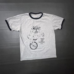 Anvil Ringer T Shirt Mens Medium Gray Retro Style Y2k 2000s Dog Puppy Lover