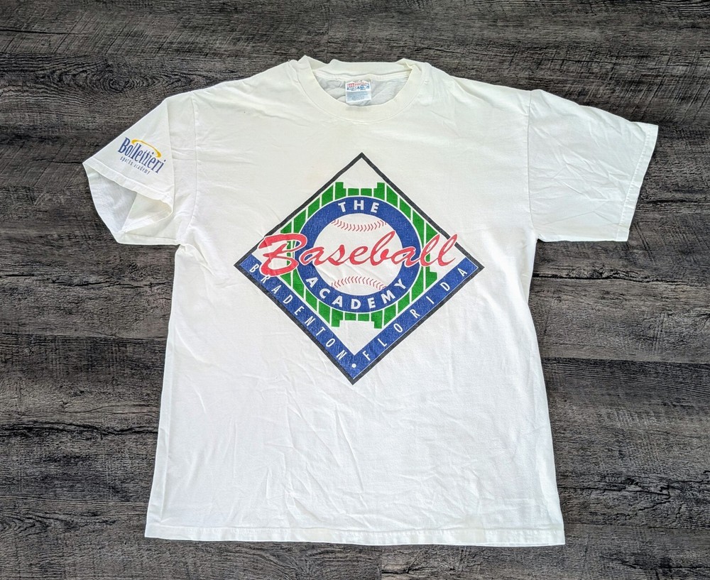 Adidas Baseball Academy Bradenton Florida Vintage 1990s T-Shirt Size Large