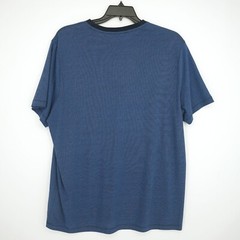 Perry Ellis Men’s Short-Sleeve Shirt XL Blue Black Striped Pocket NWT