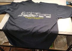 Vintage Trains Shirt Mens Large Black Friends Of The Railroad Dublin GA