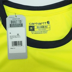 New Carhartt Force High Visibility Tee Shirt Mens XL Yellow Work United Airlines