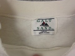 Vintage Galt Sand Shirt Mens Large White Blank Made in USA Single Stitch 90s