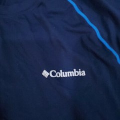 Columbia Shirt Men M Short Sleeve Blue Fishing Beach Outdoor OmniZero Microfiber