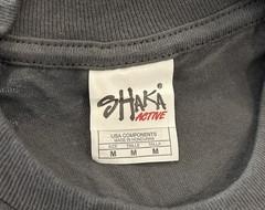 Shaka Active Men’s Short Sleeve Dark Gray Solid 100% Cotton TShirt Size Medium
