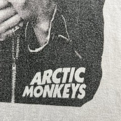 Arctic Monkeys Shirt Adult XS White V-Neck Vintage Y2K Band Tee American Apparel