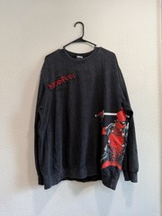 Marvel Studios Deadpool & Wolverine Graphic Sweatshirt – Acid Wash Black Size XL