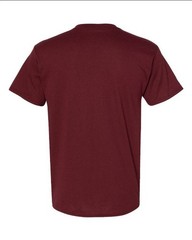 Hanes 5170 5XL EcoSmart Crewneck Short Sleeve Tee Pit to Pit 31″ Unisex Maroon